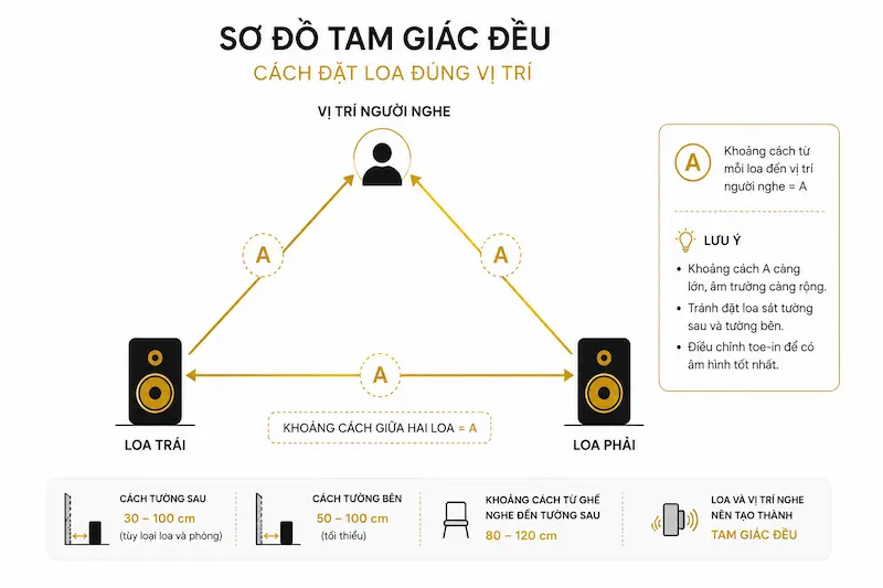vị trí đặt loa